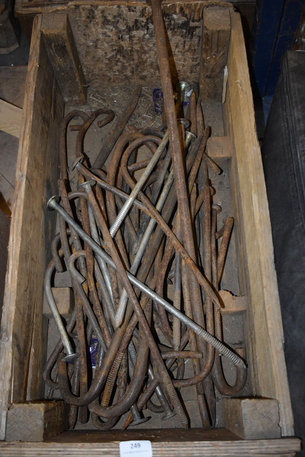 *Wooden Crate Containing Tent Pegs