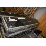 *Heavy Duty Aluminium Flight Case with Hinged Lid and Foam Interior 190x45cm x 20cm high