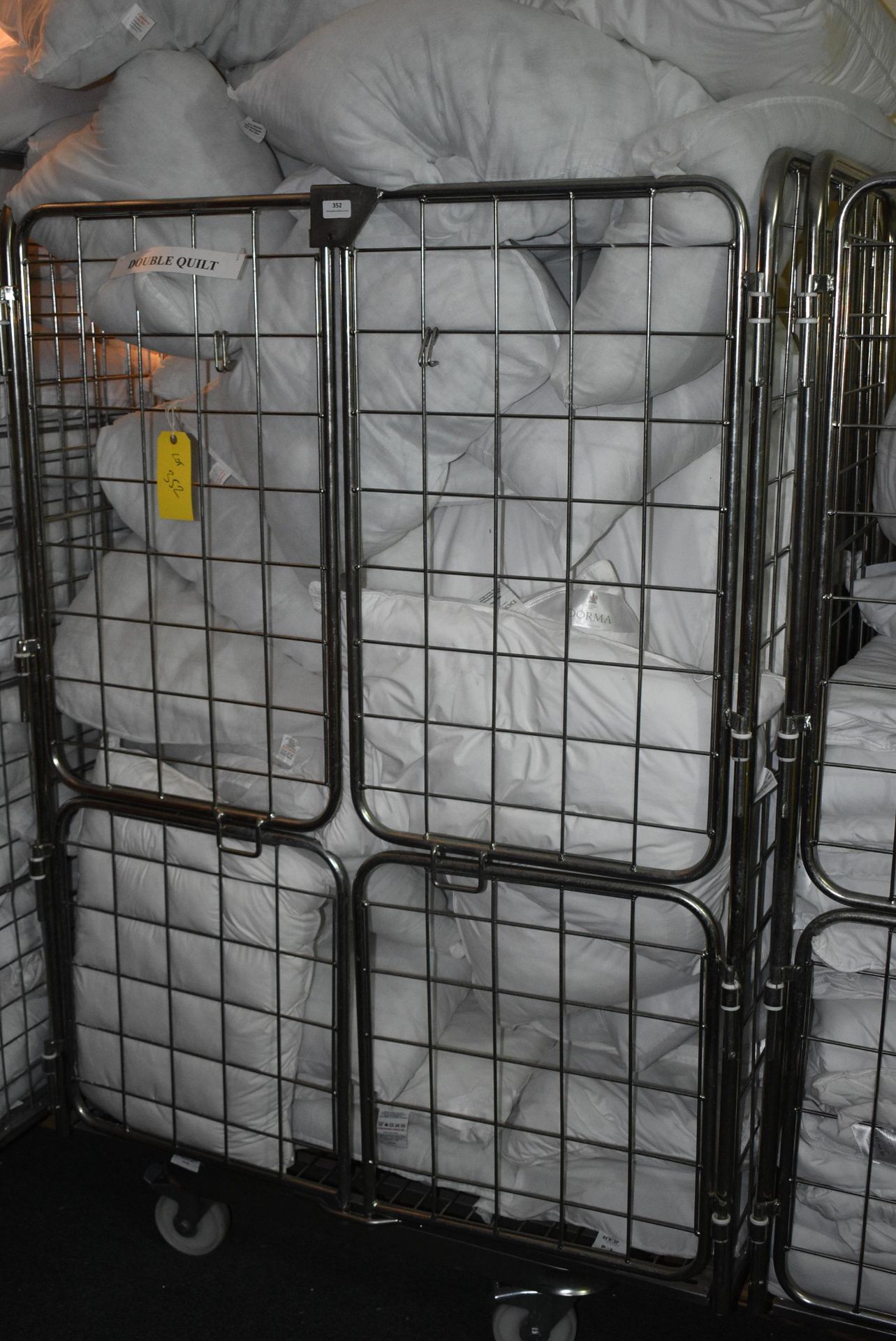 *Four Wheel Commercial Laundry Trolley Containing Pillows