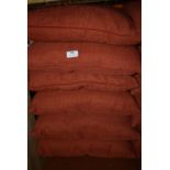 *Six Terracotta Hessian Style Scatter Cushions