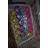 *Box of 21 Coloured Glass Tealight Holders