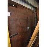 *Pair of Softwood Double Doors with Surround 226cm wide x 207cm high