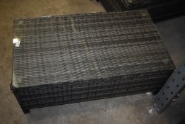 *Abreo Rattan Occasional Table with Glass Top