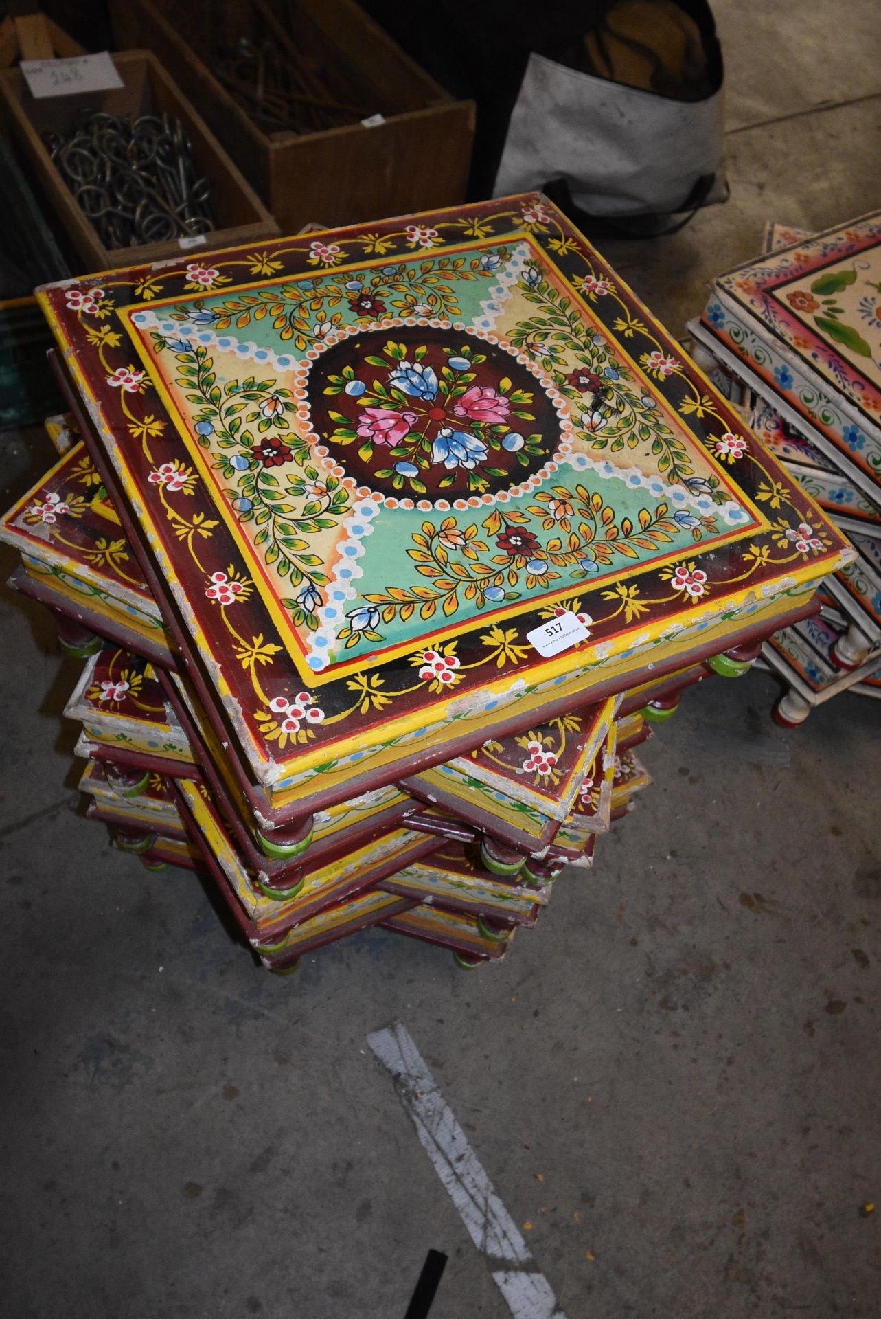 *Eight Hand Painted Low Occasional Table to suit Glamping Pods