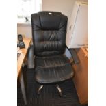 *Highback Executive Chair in Black Faux Leather