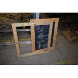 *Pine Framed Chalkboard and a Hanging Light Bracket with Stainless Steel Furniture