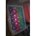 *Box of 21 Coloured Glass Tealight Holders