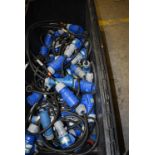 *Black Plastic Crate Containing a Quantity of 32a to 16a 240v Extension Cables