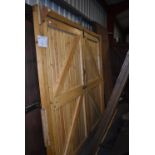 *Pair of Softwood Double Doors with Surround 229cm wide x 205cm high