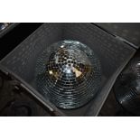 *Mirrored Ball with Flight Case, Pinspots and Motor