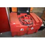 *Bunded Red Diesel Storage Tank with High Pressure Delivery Hose and Fuel Gauge to suit Commercial