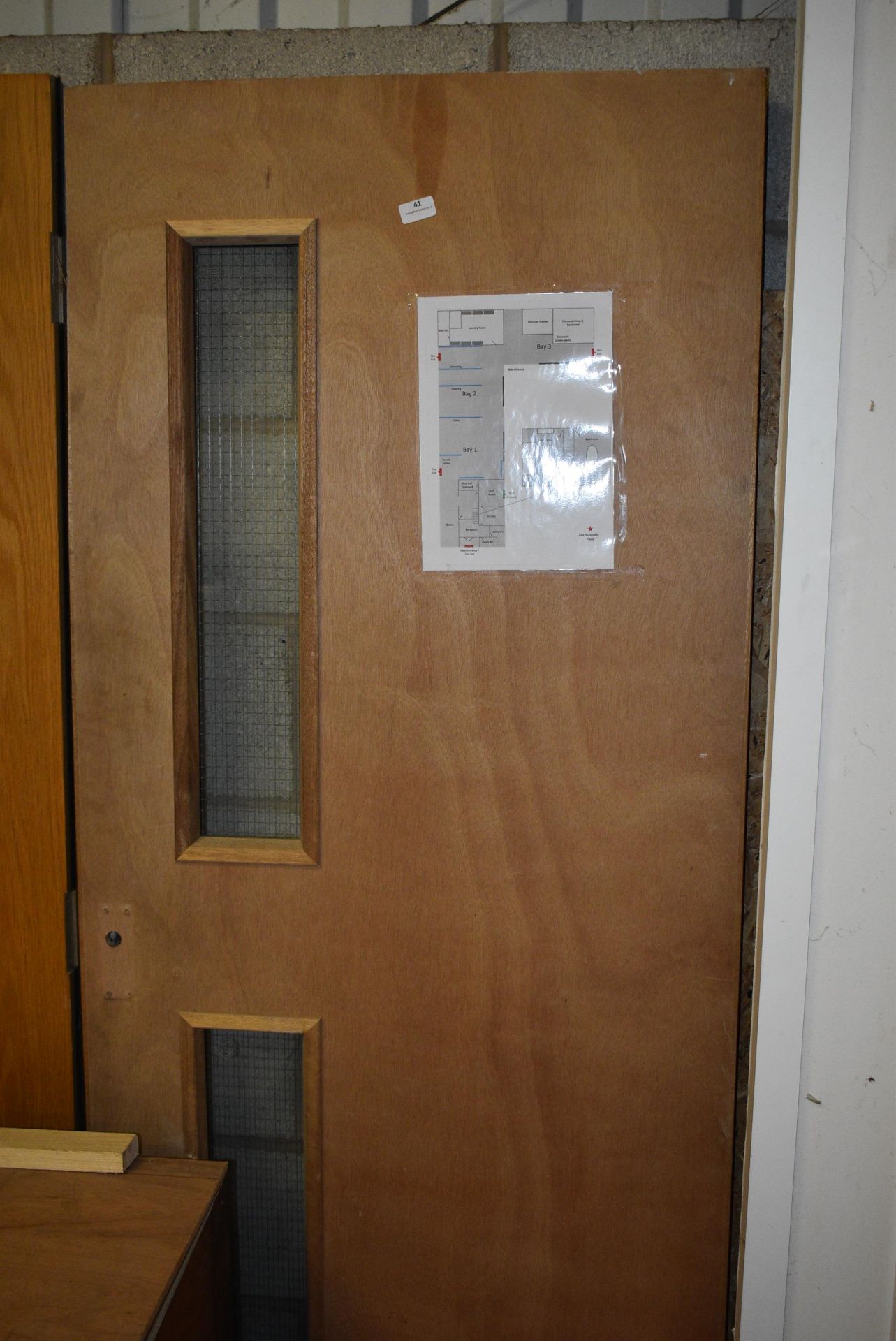 *Veneered Fire Door with Glass Panels 196cm x 76cm x 43mm