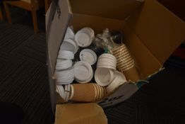 *Box of Disposable Cups and Lids