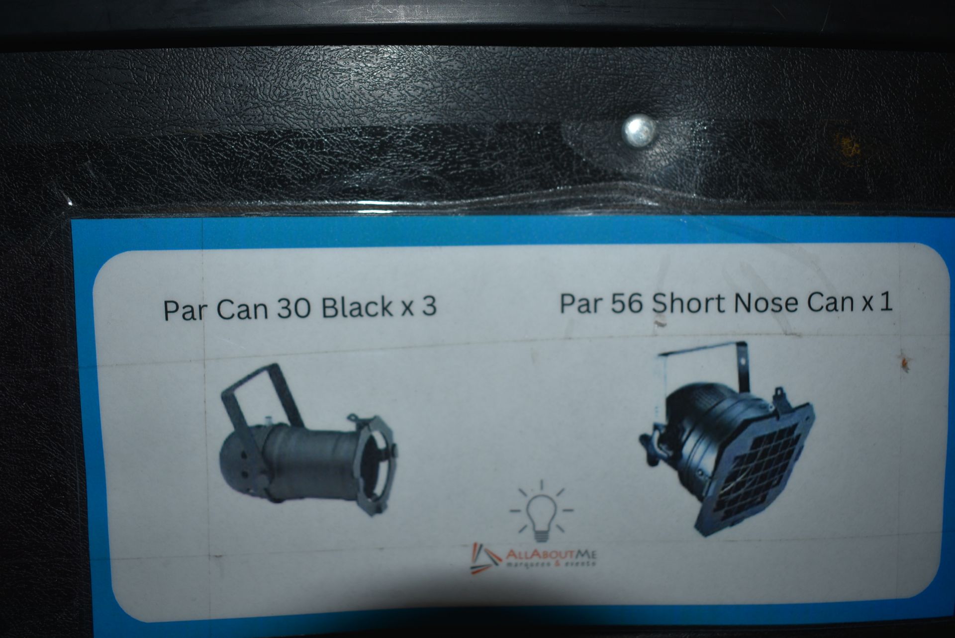 *Flight Case Containing Three PAR 30 Can and One Par 56 Short Nose Can Lights - Bild 2 aus 2