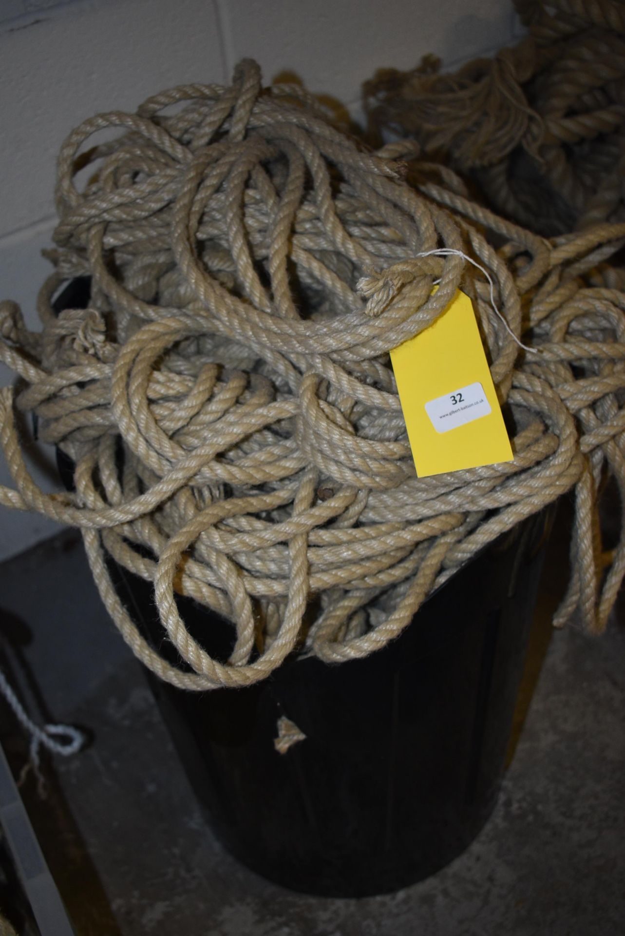 *Dustbin Containing Assorted Natural Fibre Ropes