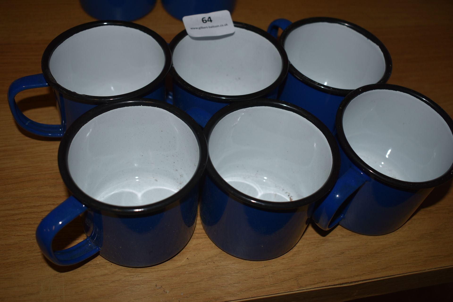 *Six Enamel Mugs