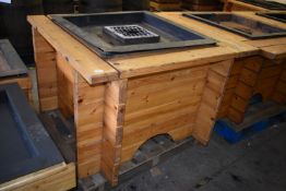 *Firepit with Softwood Surround 120x120x80cm