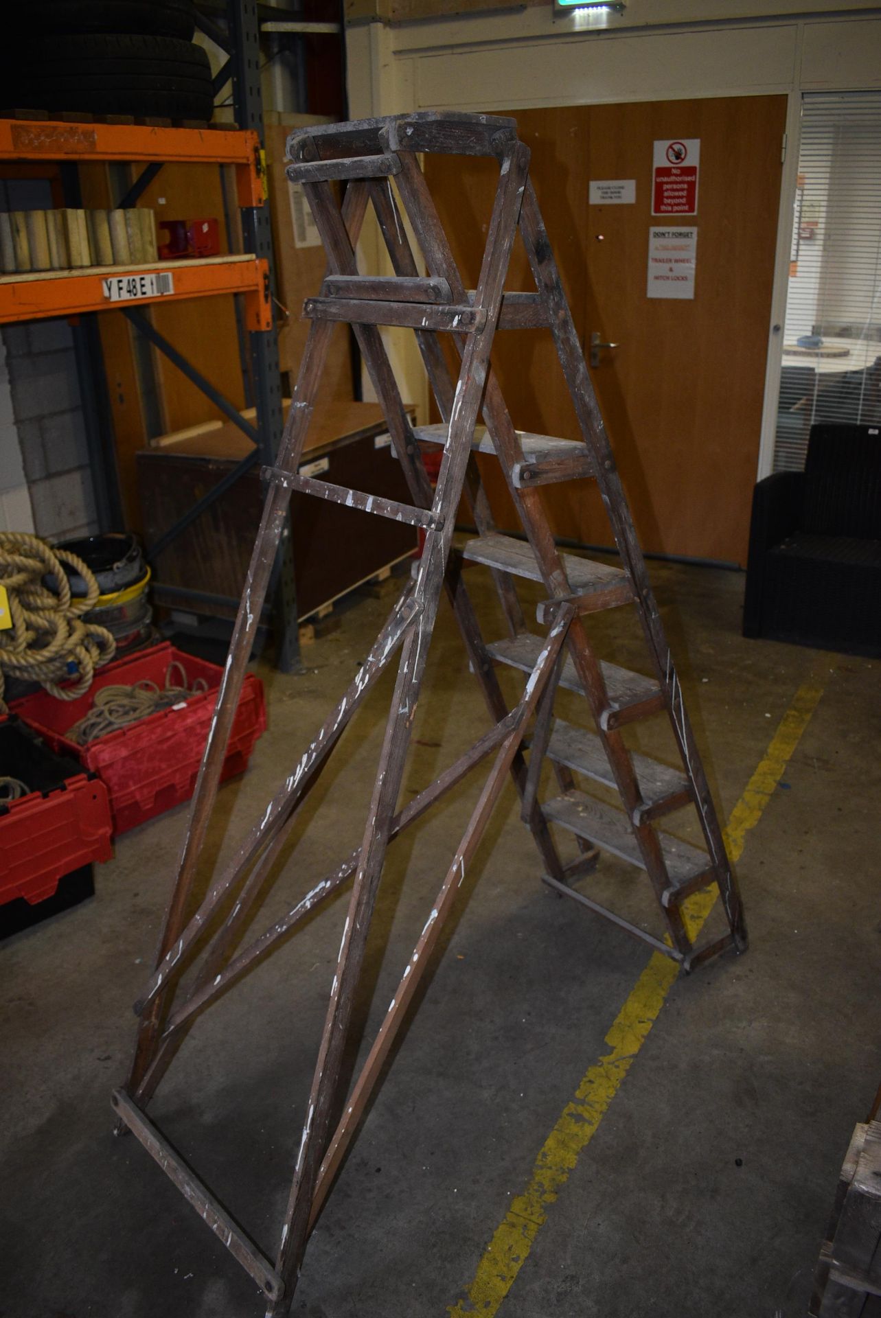 *Vintage Wooden Step Ladders - Image 2 of 2