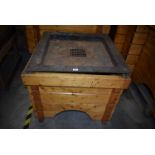 *Firepit with Softwood Surround 80x80x65cm