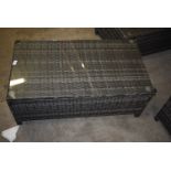 *Abreo Rattan Occasional Table with Glass Top