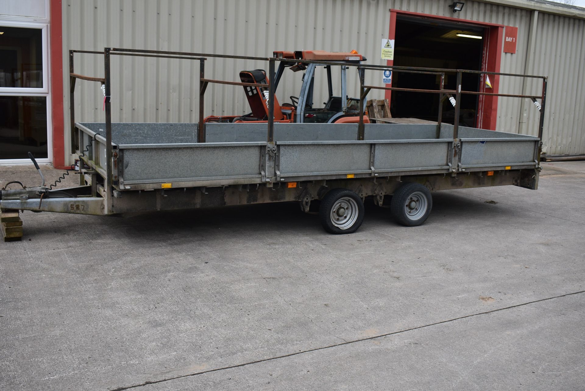 *Ifor Williams Twin Axle Drop Size Trailer with 18x6ft Body on 50mm Ball Hitch Serial No. S*42263 - Image 2 of 6