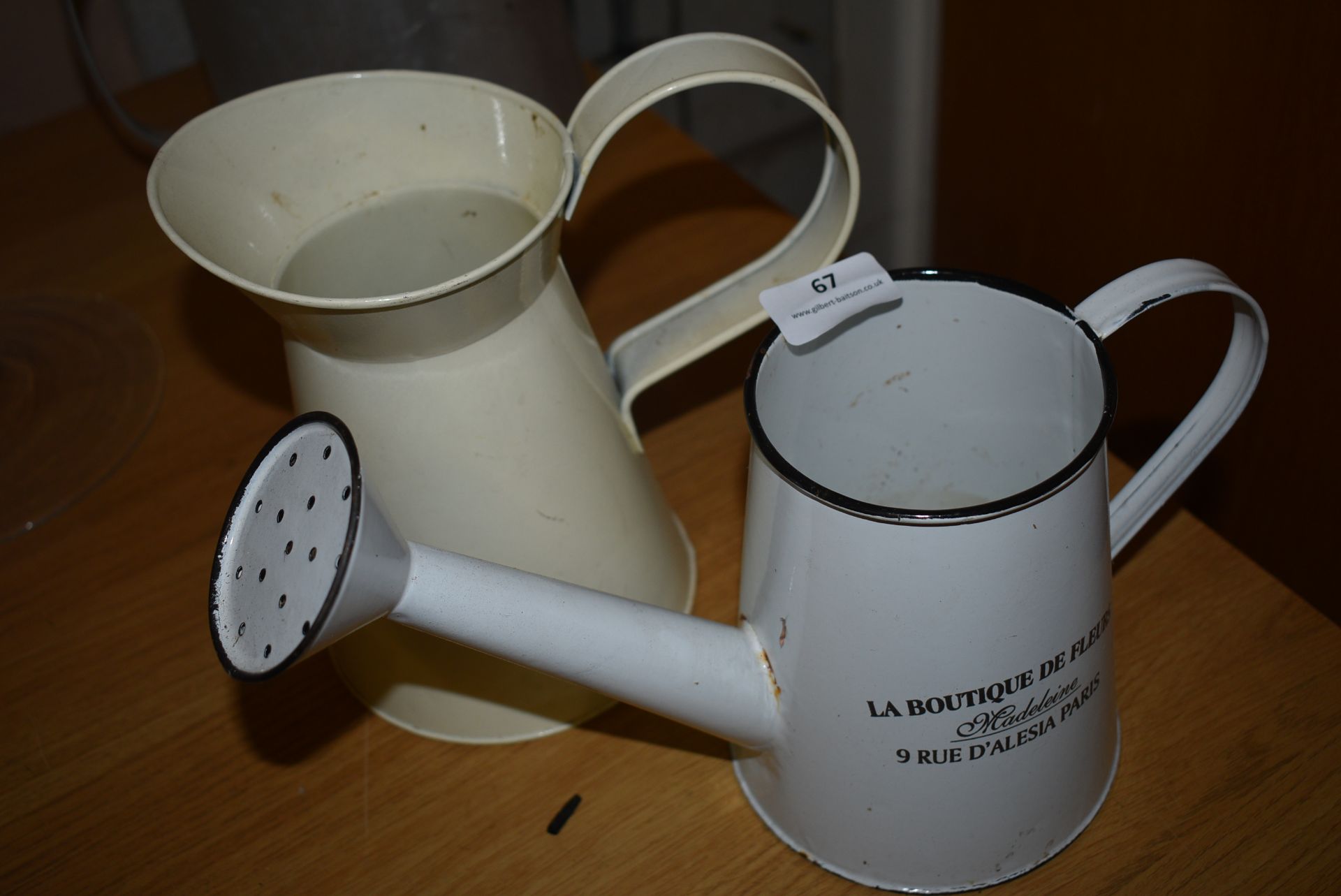 *Enamel Watering Can and a Cream Jug