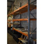 *Two Bays of Dexion Speed Lock Racking 270x90cm x 370cm high Comprising 3 Uprights & 12 Beams with