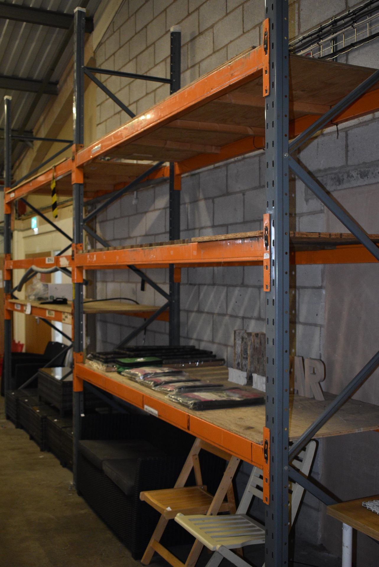 *Two Bays of Dexion Speed Lock Racking 270x90cm x 370cm high Comprising 3 Uprights & 12 Beams with