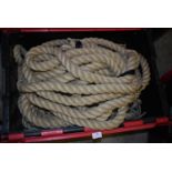 *Plastic Container of Decorative Natural Fibre Ropes