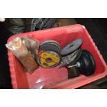 Box of Junior Hacksaw Blades, Split Pins, and Grinder Cutting Discs