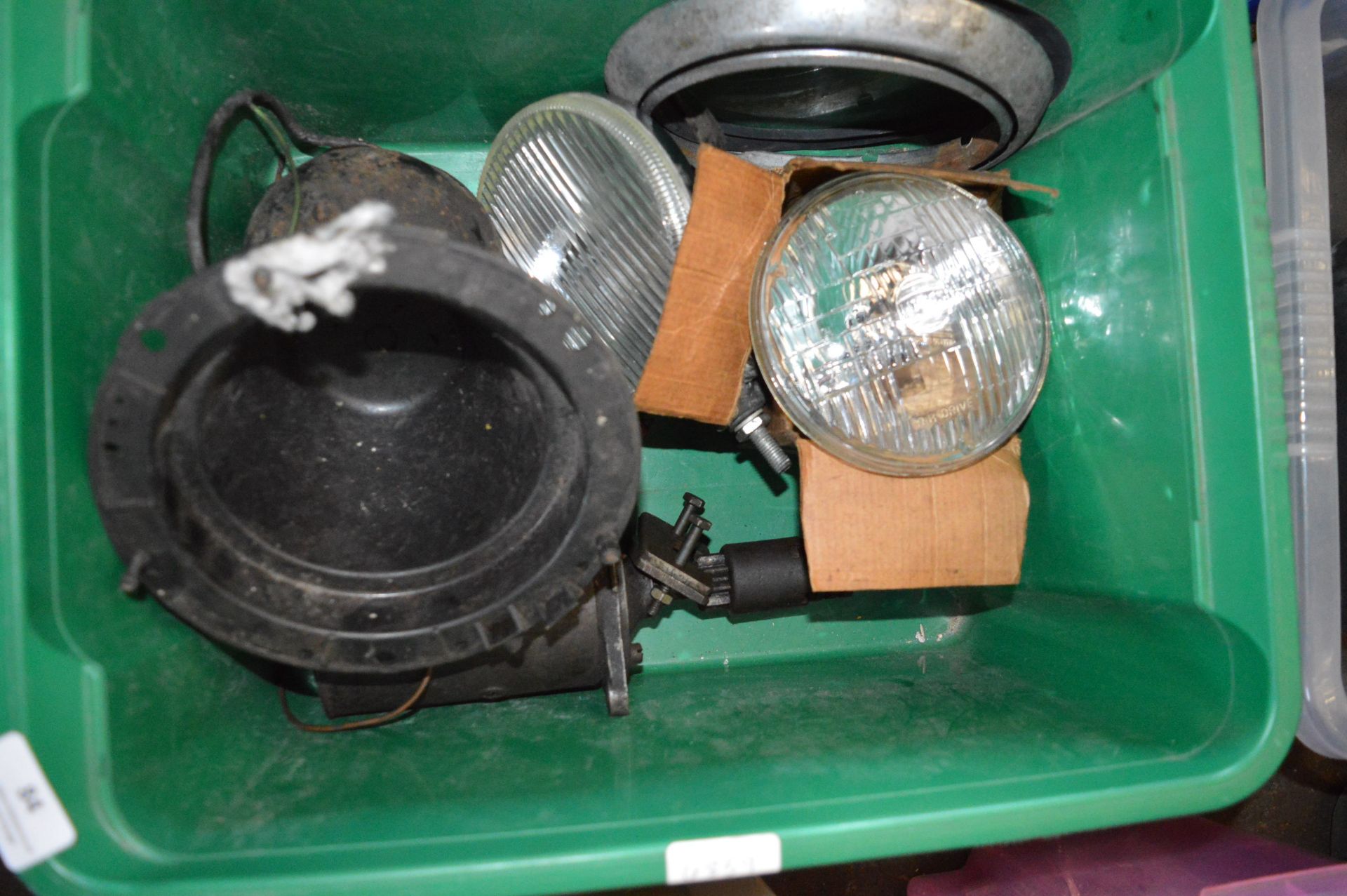 Box of Early Lights, Horn, Starter Motor, etc. for Older Vehicles - Image 2 of 2