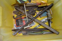 Box of Nut Splitters, Bearing Puller, Chisels, Files, etc.