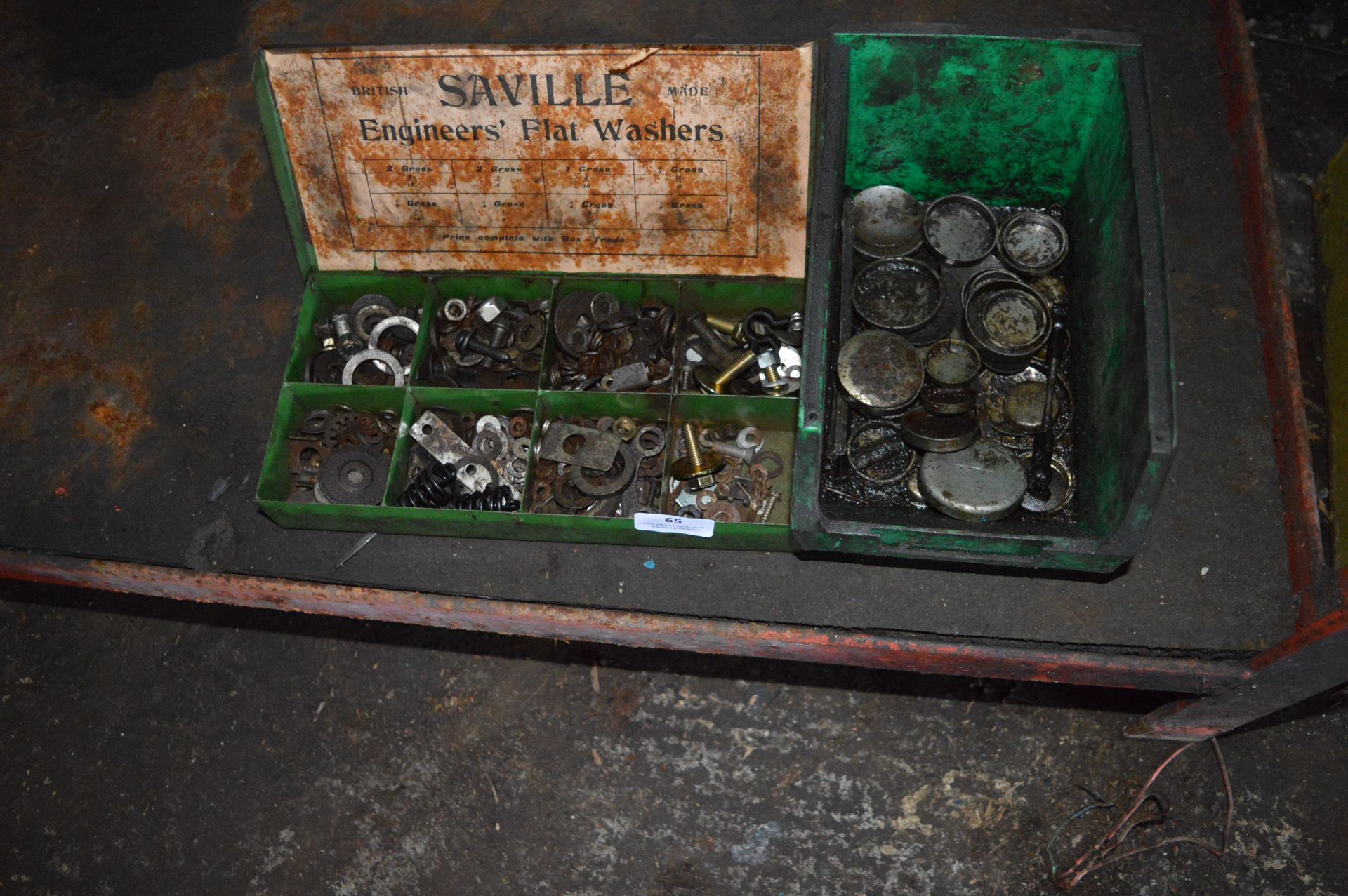 Box of Assorted Engine Core Plugs, and a Box of Washers etc.