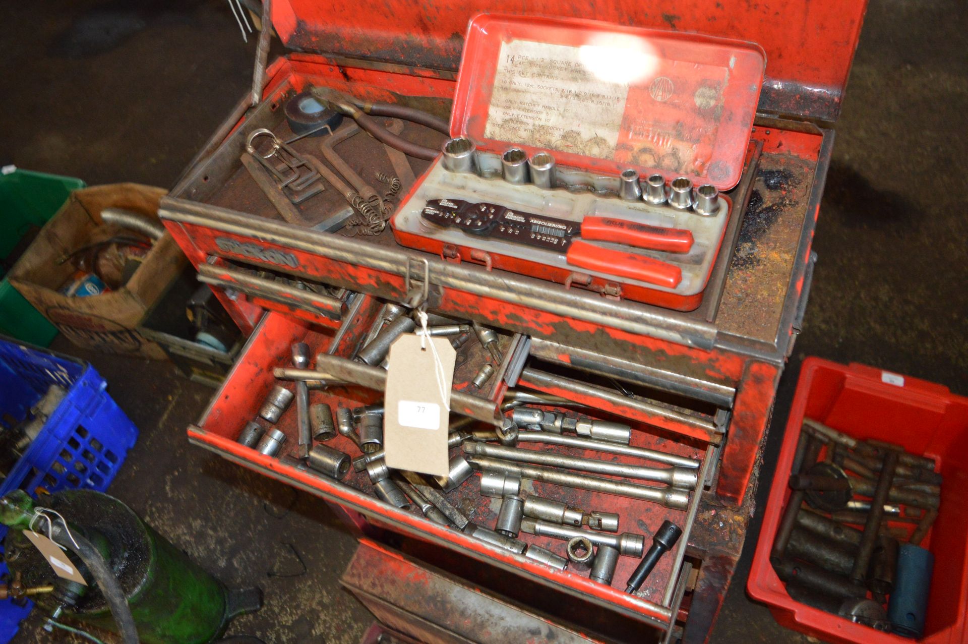 Stack-On Tool Chest (AF) and Contents of Assorted Tools - Bild 2 aus 2