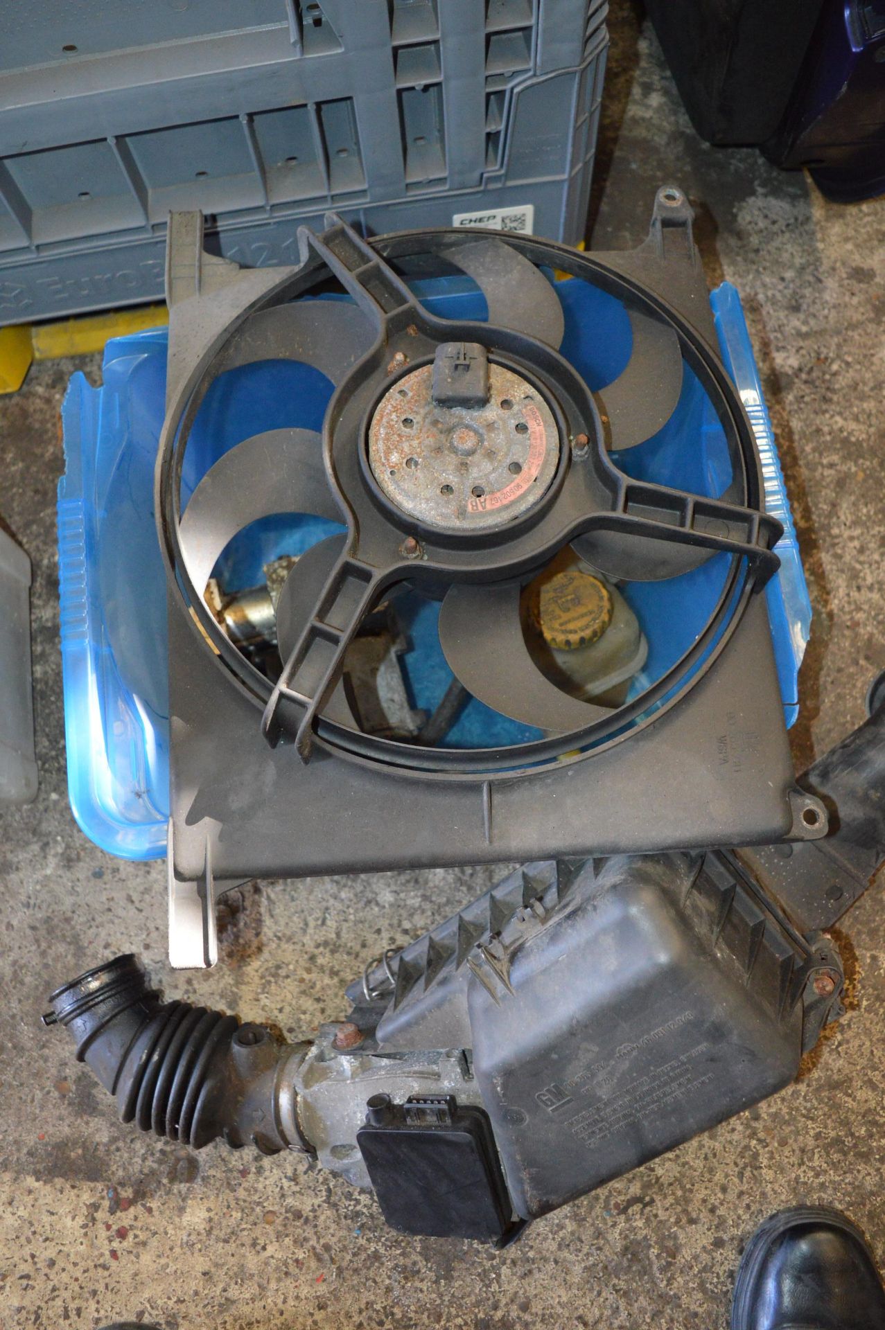 Box Containing Air Flow Meter, ABS Unit, Radiator Fan, and a Header Unit for a Vauxhall Calibra - Image 2 of 2