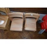 *Seven Stackable Beech Child’s Chairs