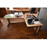 *L-Shape Office Table with Righthand Return 180x150cm