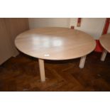 *Circular Beech Effect Table on Square Legs 100cm diameter