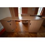 *High Level Worktable Over Storage Cupboards 230x65cm x 106cm high