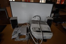 *Smart Whiteboard with Epson HDMI EB-470 Projector, and Sahara Speakers