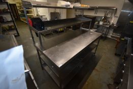 Stainless Steel Preparation Table with Two Shelf Over and Two Shelves Under 180x84cm