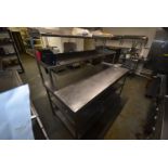 Stainless Steel Preparation Table with Two Shelf Over and Two Shelves Under 180x84cm