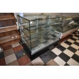 Freestanding Refrigerated Plate Glass Display Counter with Three Shelves 130cm wide x 75cm deep x