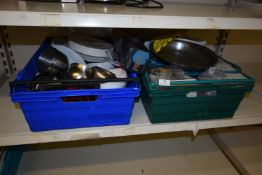 Two Trays of Assorted Crockery