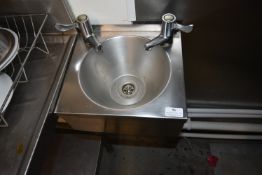Stainless Steel Wash Hand Basin with Hot and Cold Taps