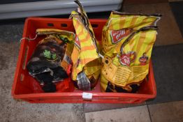 Plastic Crate Containing Charcoal Brickettes