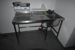 *Stainless Steel Commercial Sink Unit with Lefthand Drainer and Tap 150cm long