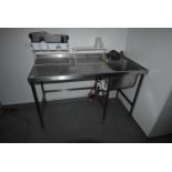 *Stainless Steel Commercial Sink Unit with Lefthand Drainer and Tap 150cm long