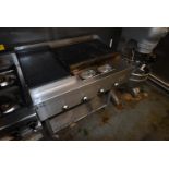 Caterquick Gas Range with Flat Top Griddle Cooker and Chargrill