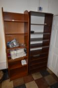 Open Fronted Six Tier Wooden Shelving Unit plus One Other